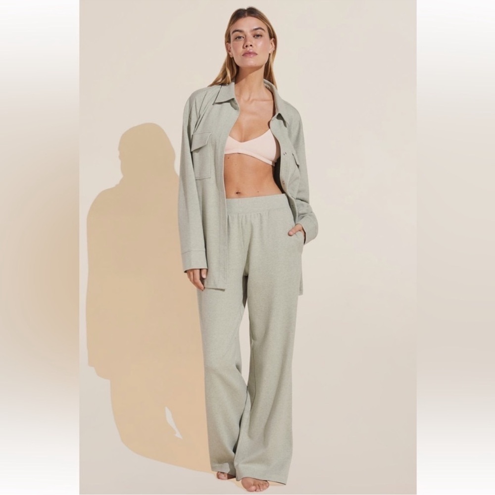 Eberjey Luxe Stretch Cotton Wide Leg Sweatpants